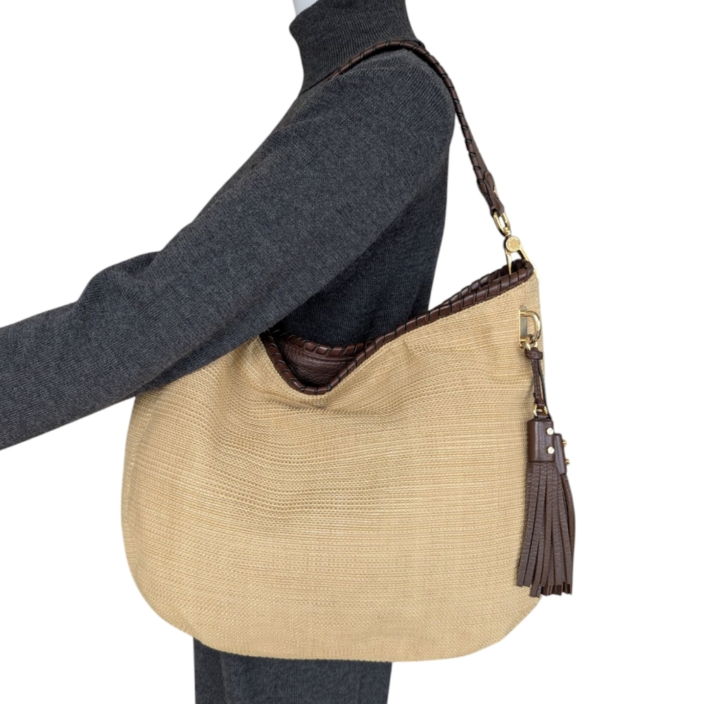 MICHAEL Michael Kors Tan and Brown Hobo Bag with Leather Strap